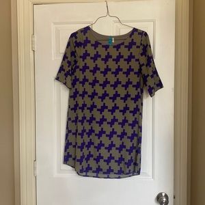 Purple and grey loose flowy dress